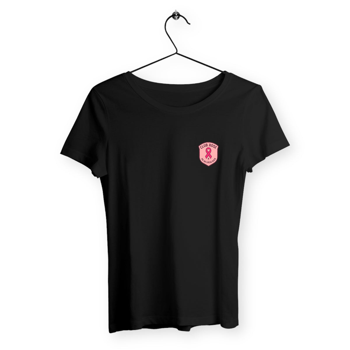 T-shirt femme Club rose - face_noir