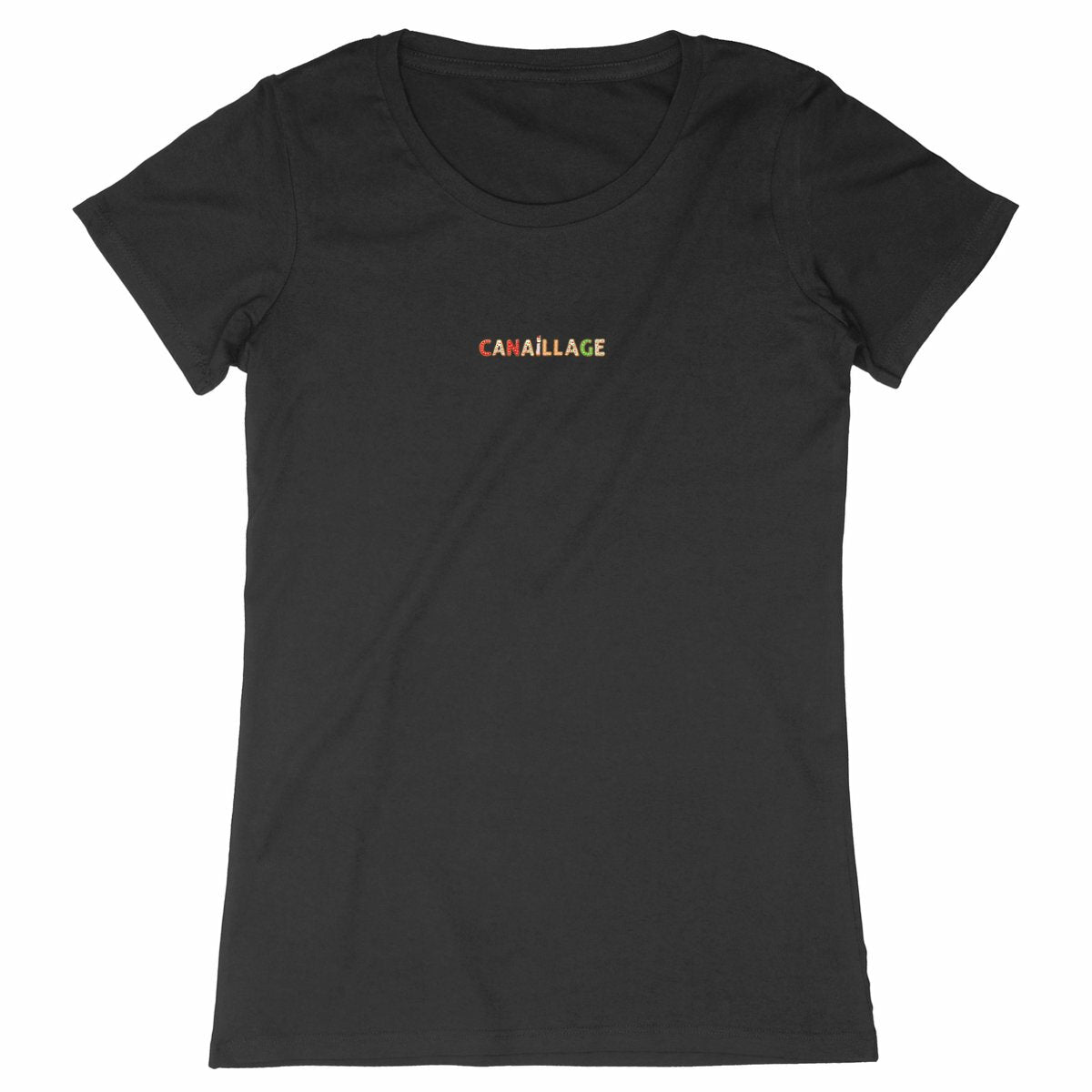 T-shirt femme canaillage Noël - face_noir