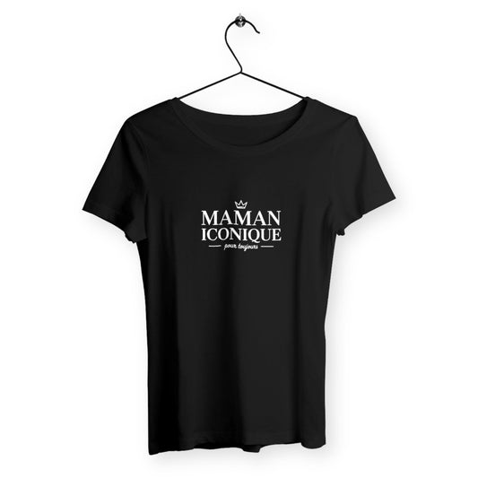 T-shirt femme Maman iconique - face_noir