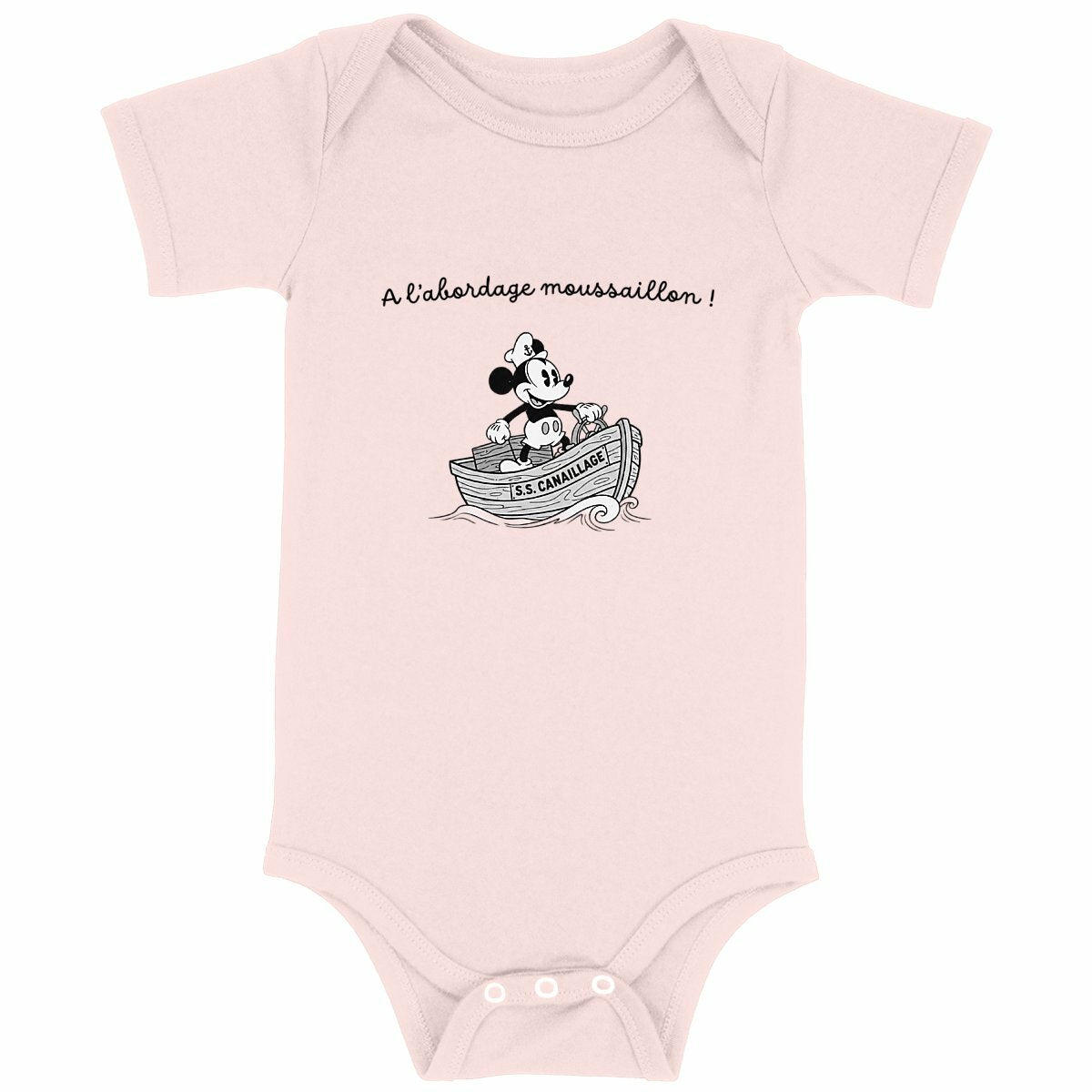 Body Mickey à l'abordage moussaillon - face_rose