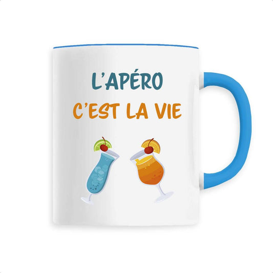 Mug céramique l'apéro c'est la vie
