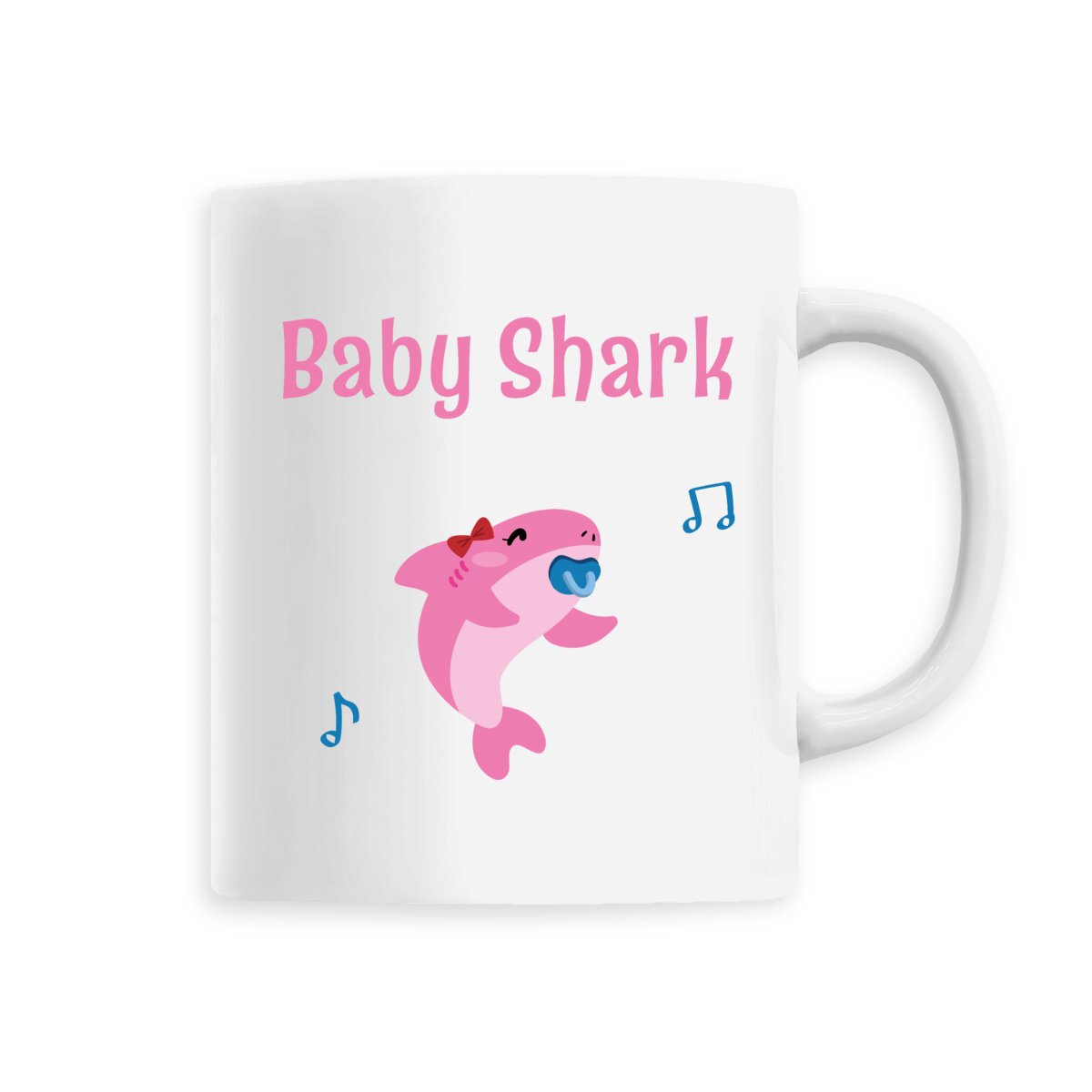 Mug céramique baby shark rose