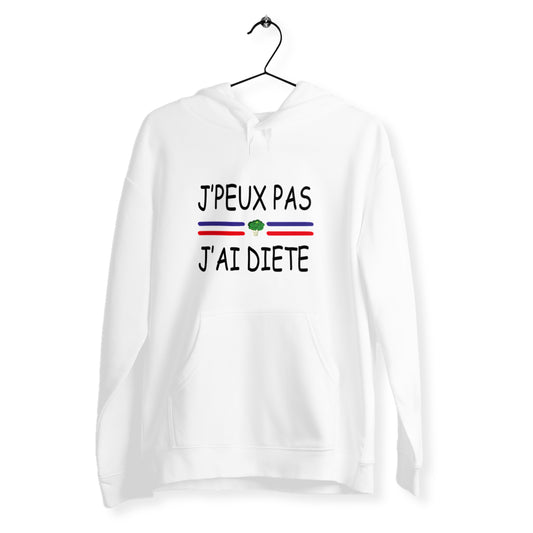 Sweat unisexe  j peux pas j ai diete