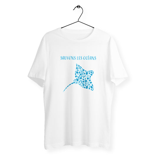T-shirt homme sauvons les océans manta