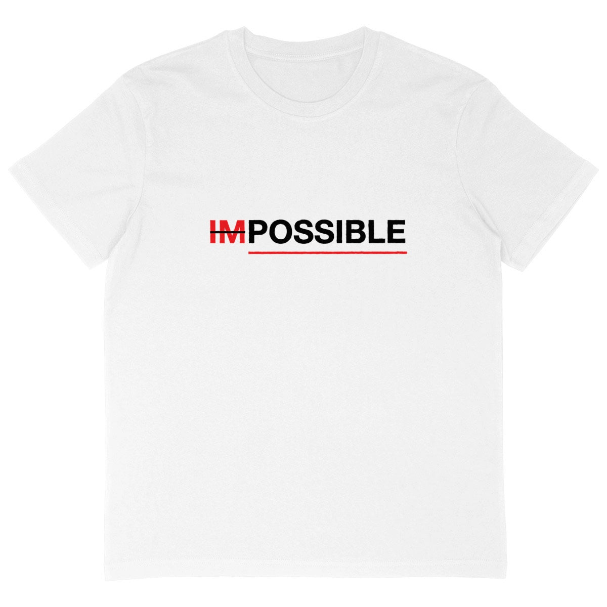 T-shirt homme oversize "possible" blanc