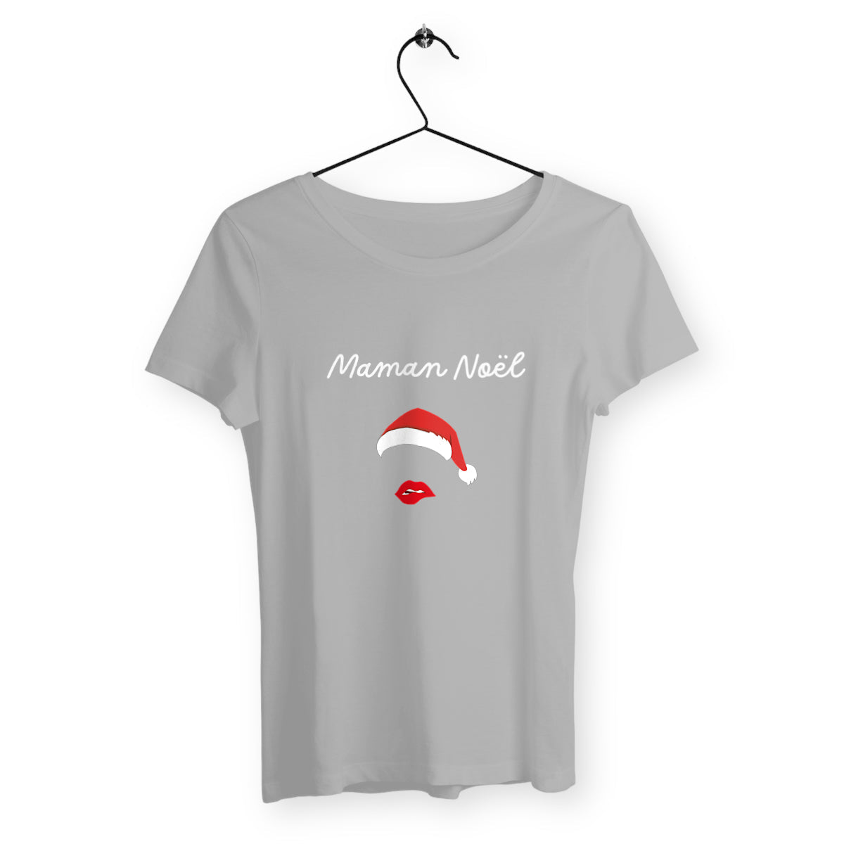 T-shirt femme maman Noël blanc