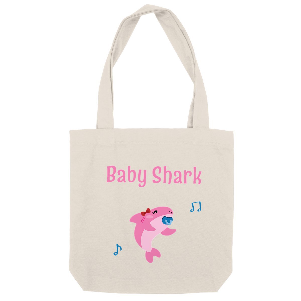 Sac coton baby shark rose