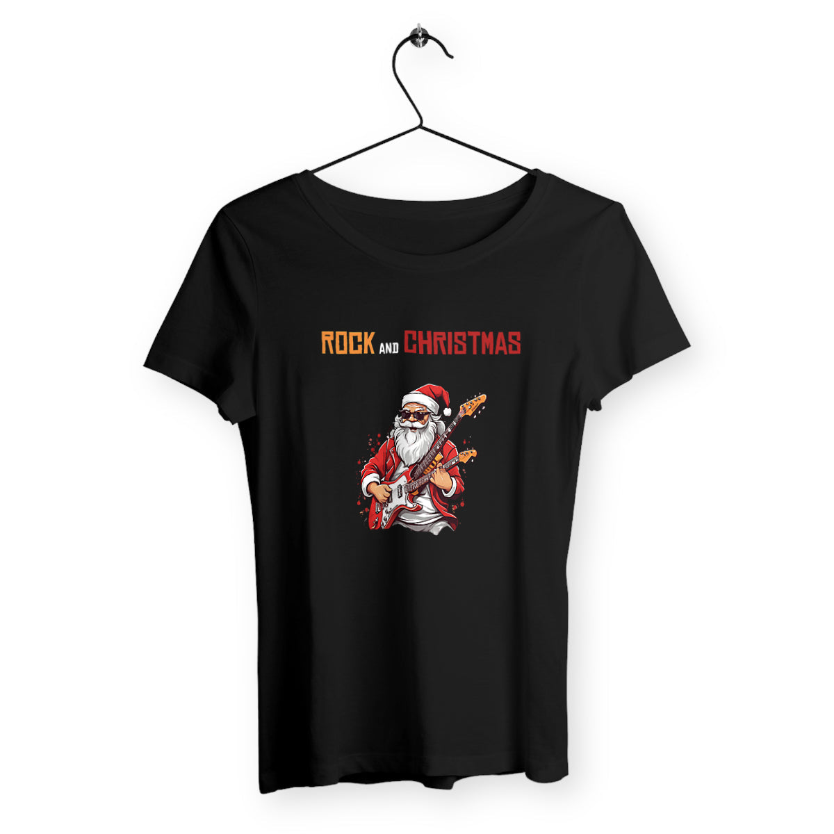 T-shirt femme rock and christmas