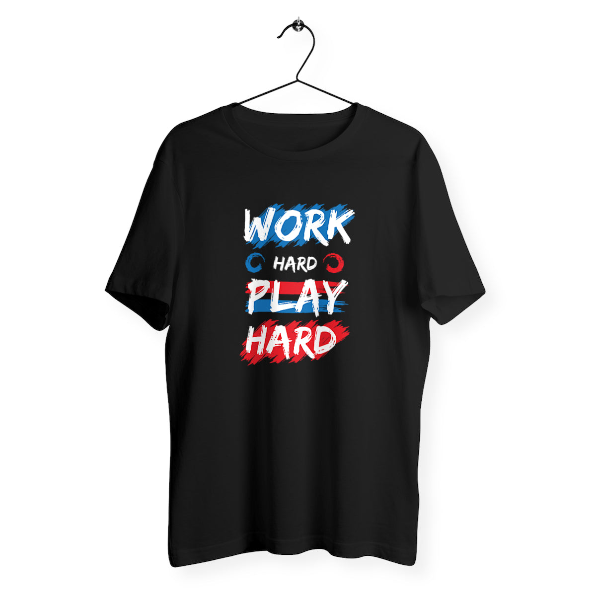 T-shirt homme work hard play hard